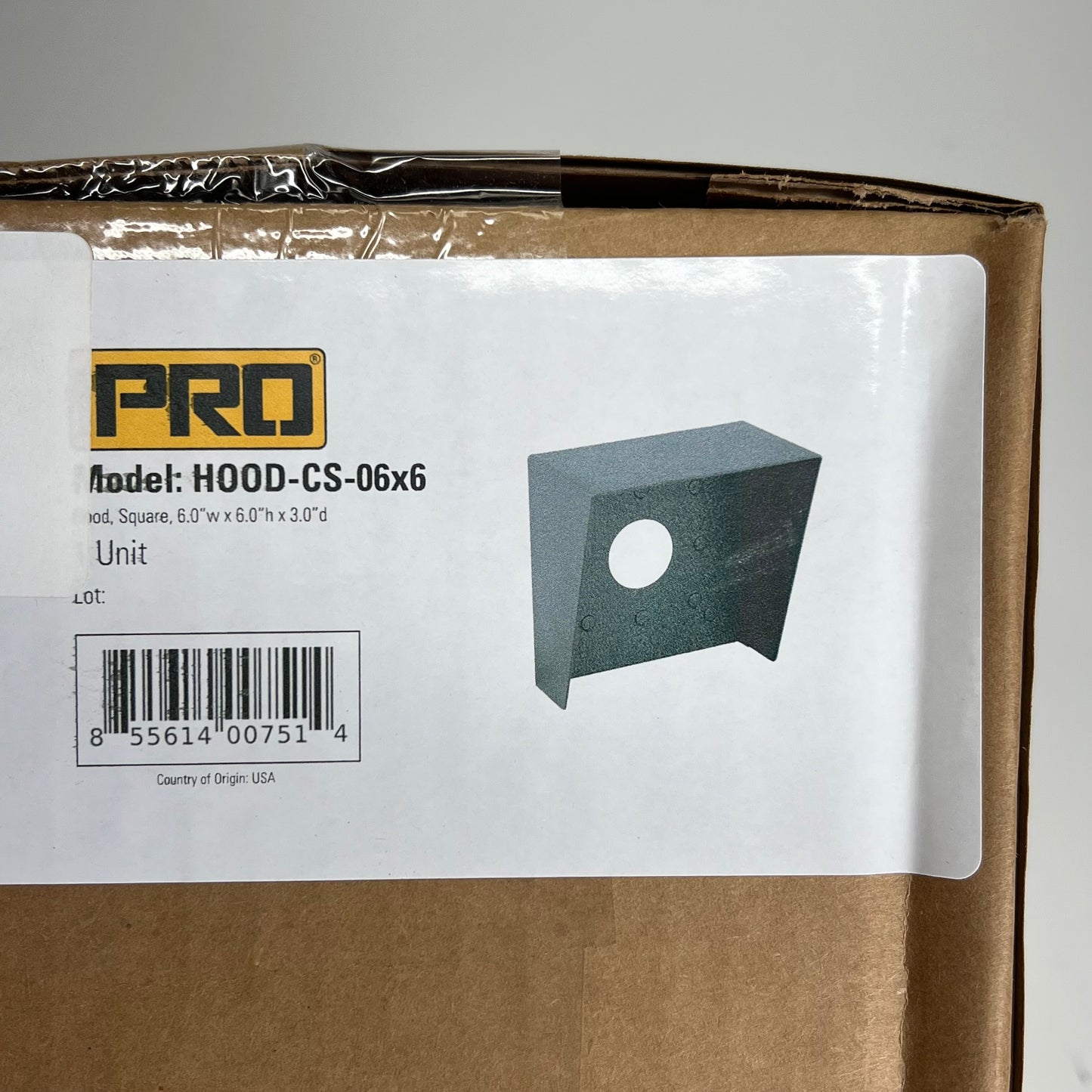 PEDESTAL PRO Steel Hood Polyester Powder-Coat Uv Inhibitor 7" HOOD-CS-06|X6