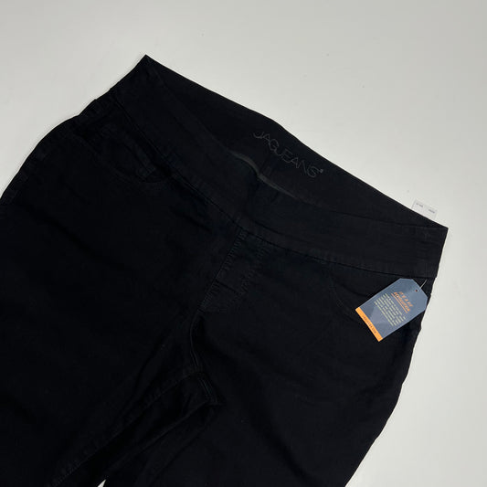 JAG Peri Straight Leg Elastic Waist Jeans Women's Sz 22W Black JE258190BKVD