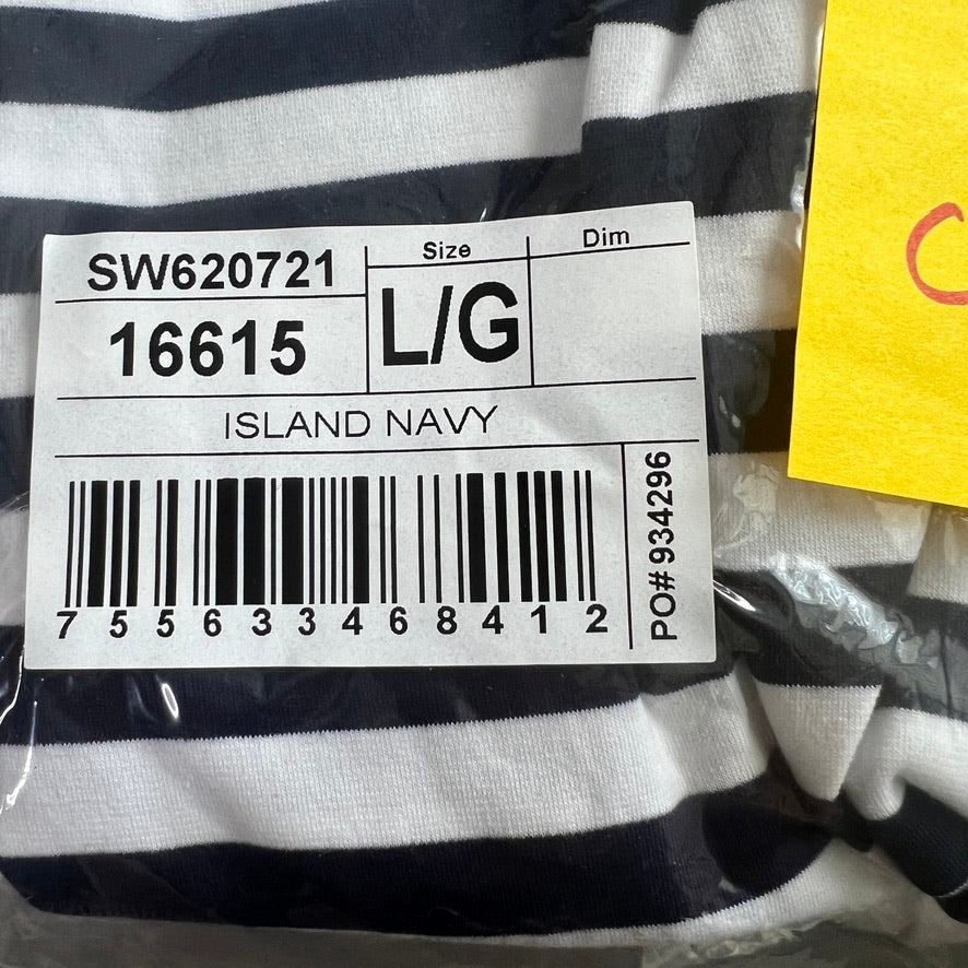 TOMMY BAHAMA Women's Short Sleeve Amira Stripe Short Dress Size L Island Navy (New)