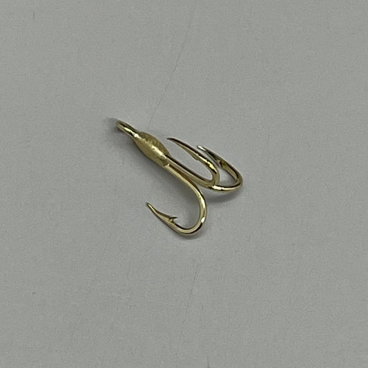 EAGLE CLAW (5 PACK) Curved Point 2X Treble Hook Lure Repla Gold #12 5pc 376A-12