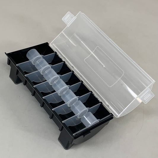 FRANKLIN DOTIT Day Spenser Label Dispenser 7 Slots 4"x9" Black / Clear