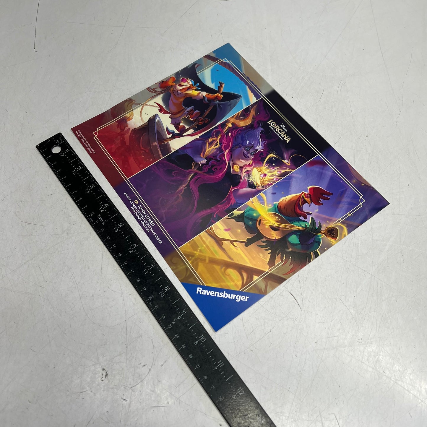 DISNEY (3000 PACK) Lorcana Trading Card Cardstock Poster By John Loren 11"x9"