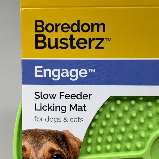 COSMIC PET Boredom Busterz Engage Slow Feeder Licking Mat Green 70808 V2