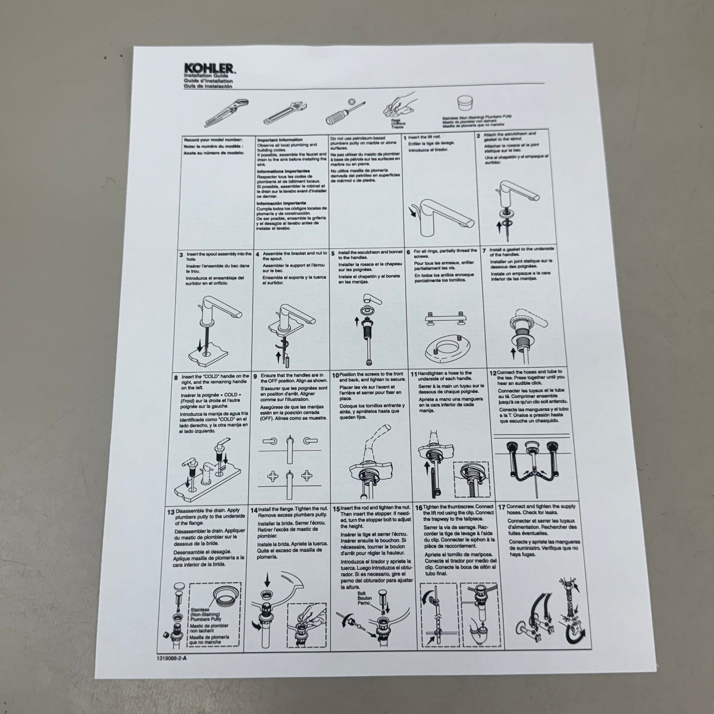 KOHLER Avid Widespread Lever Bathroom Faucet Polished Chrome 97352-4-CP