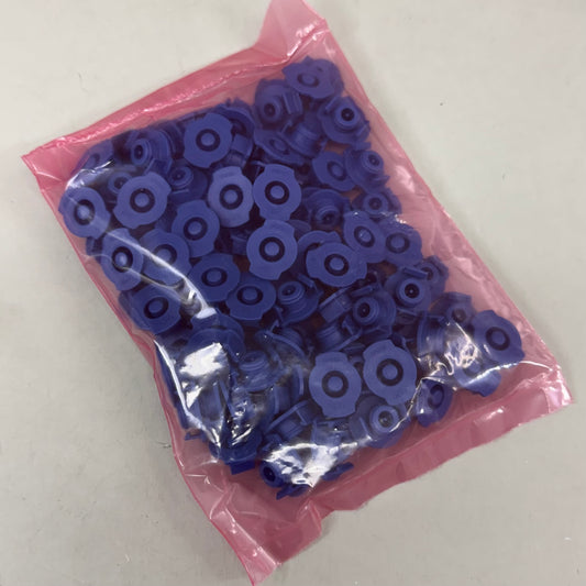 NORDSON End Caps, For Optimum Syringe Barrels 3cc 50 per box Blue