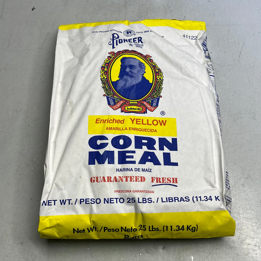 ZA@ PIONEER Enriched Yellow Corn Meal Ingredient 25 lb Bag Yellow L