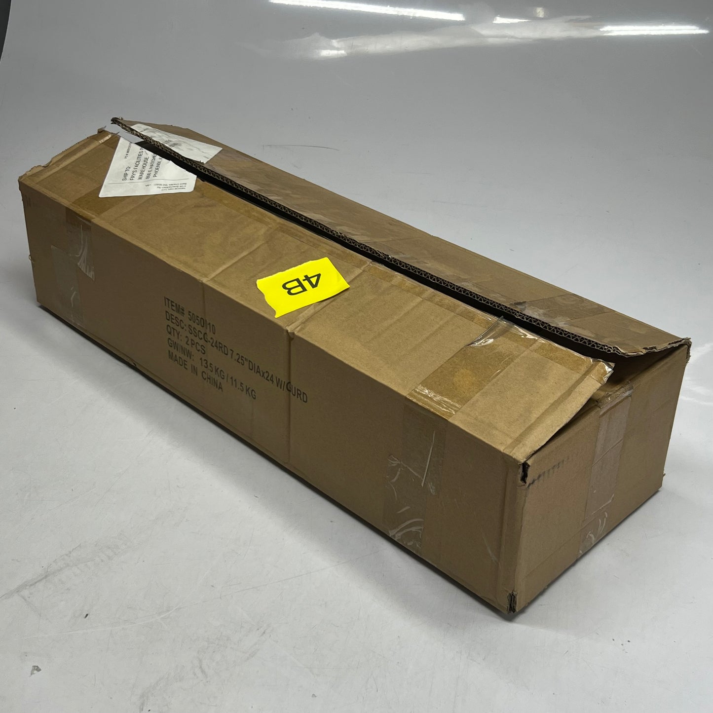 ZA@ NATIONAL CART Stainless SSCG-24ED 7.25 DIA. x 24 Floor Mounted Corner Guard