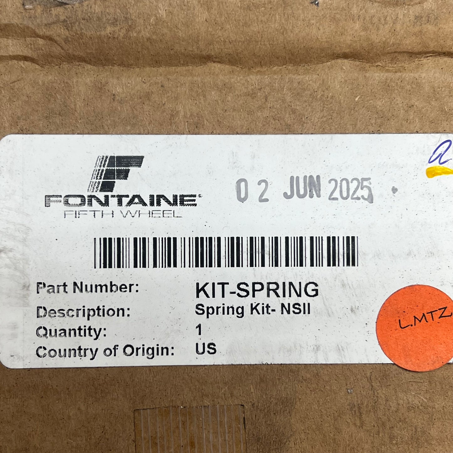 FONTAINE Fifth Wheel No-Slack Top Plate Spring Kit 6000 Series Chrome KIT-SPRING