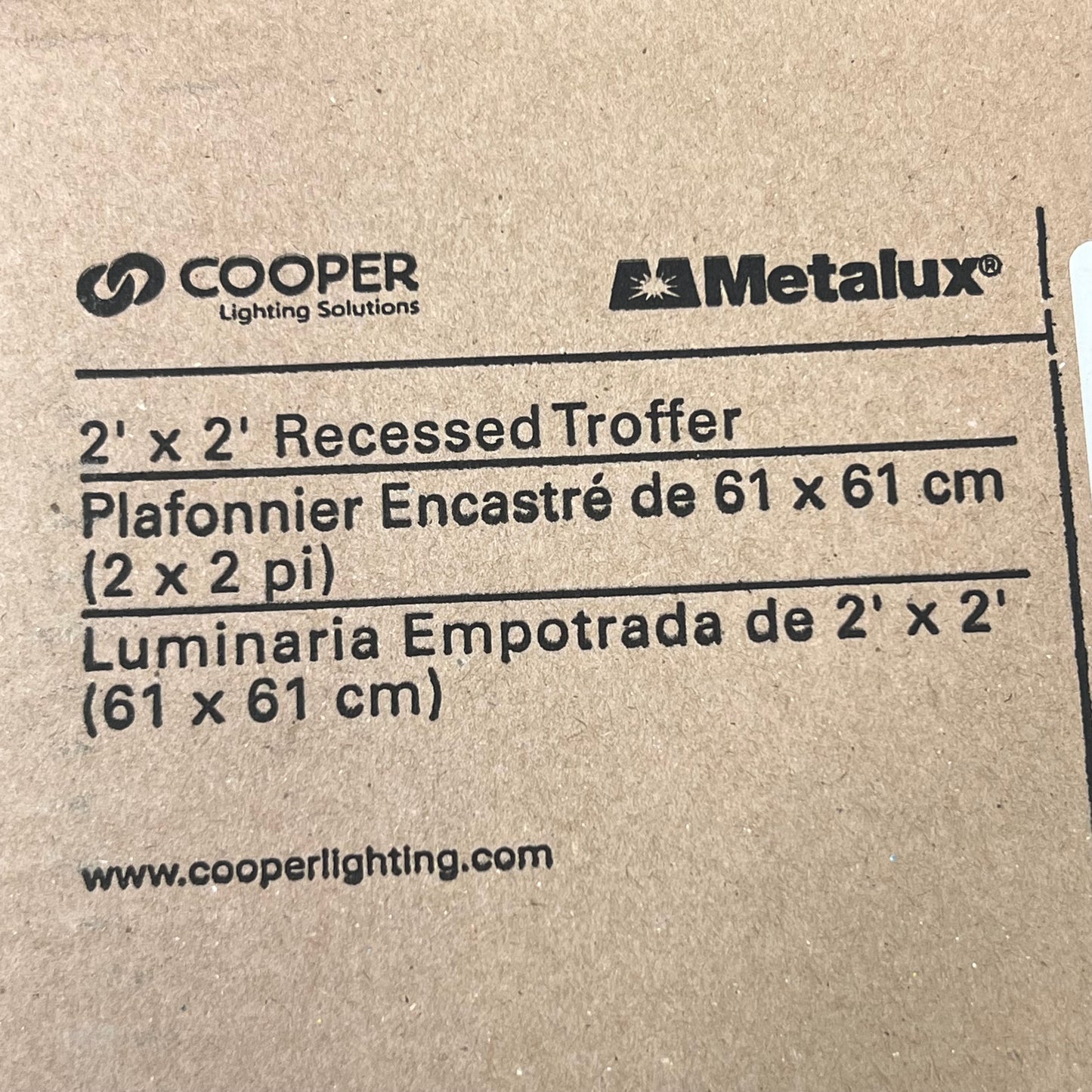 METALUX COOPER Lighting Solutions SkyRidge LED Troffer 24”x 24” 22SR-LD2-29-C-UNV-L835-CD1-U