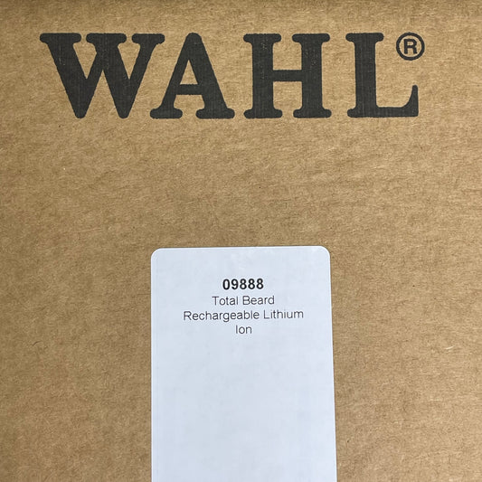 WAHL Lithium Ion Total Beard Trimmer Rechargeable Cordless Black Silver 09888