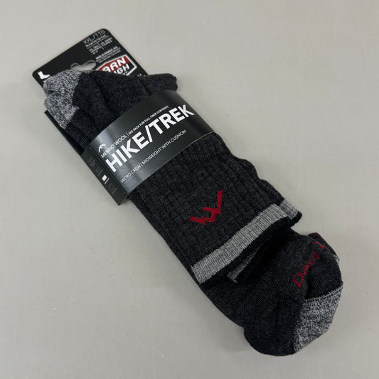 DARN TOUGH Hike/Trek Socks Micro Crew Midweight Merino Wool Men SZ XXL 15-17 Black/Grey