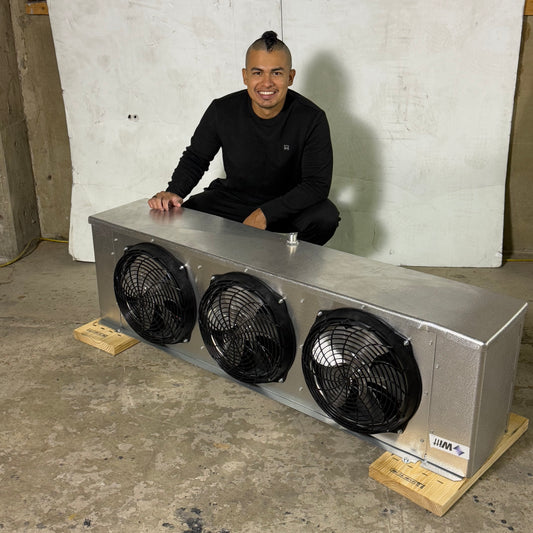 3 Fans Compact Coolers Evaporator Top/Back Mount Sz 60.5” L x 18.5” H x 11.5 W