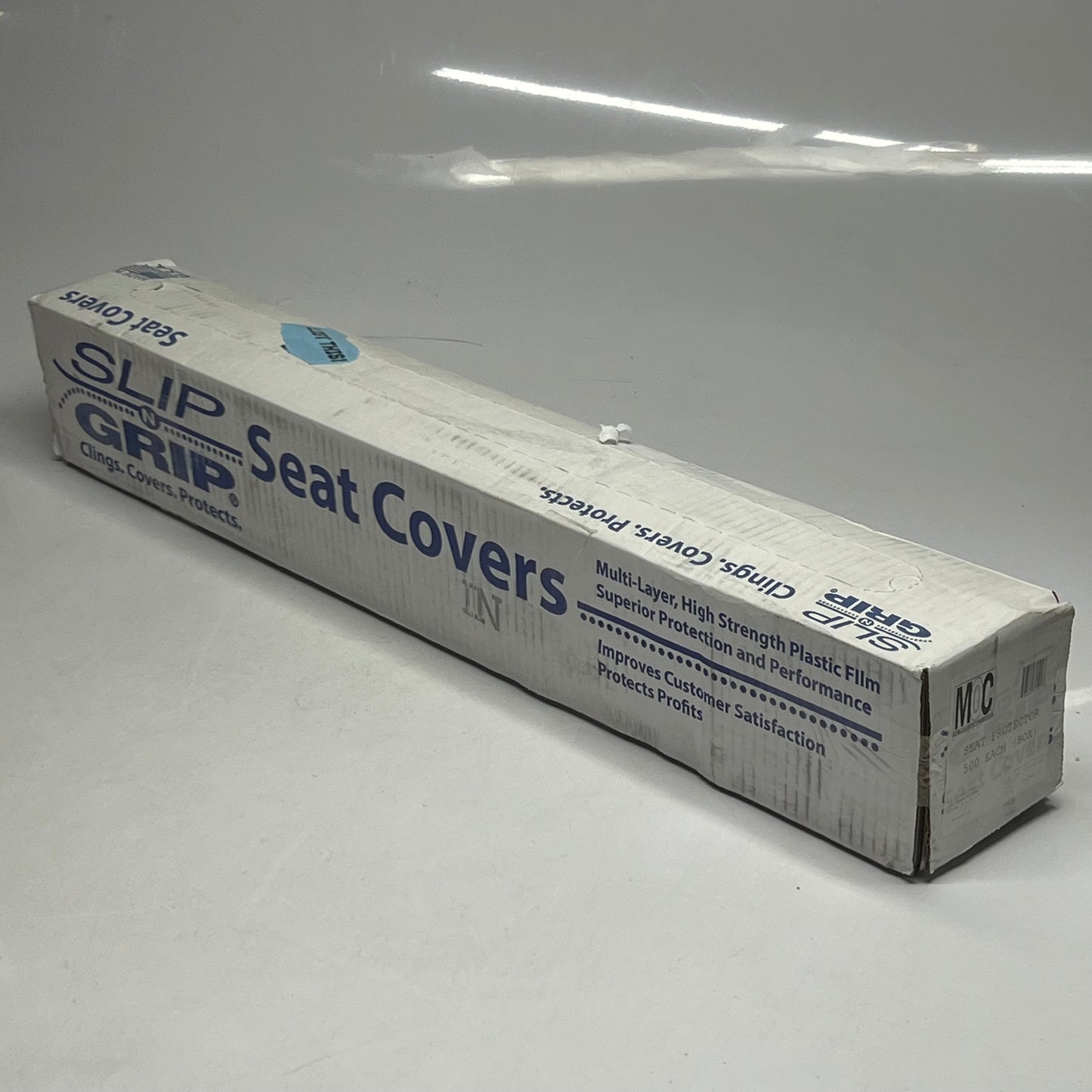 SLIP GRIP (500 Bags) Plastic Seat Protector Sz 31.5"L x 31"W 71599