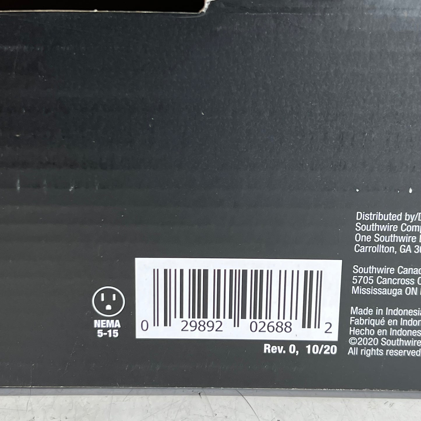 SOUTHWIRE Outdoor Extension Cord With Power Lightindicator 300V/15A Sz 50ft, Yellow 2688SW0002