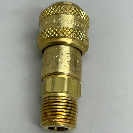 PLASTIC PROCESS EQUIPMENT Push To Connect Air Couplers 3/8-18 Brass B32E