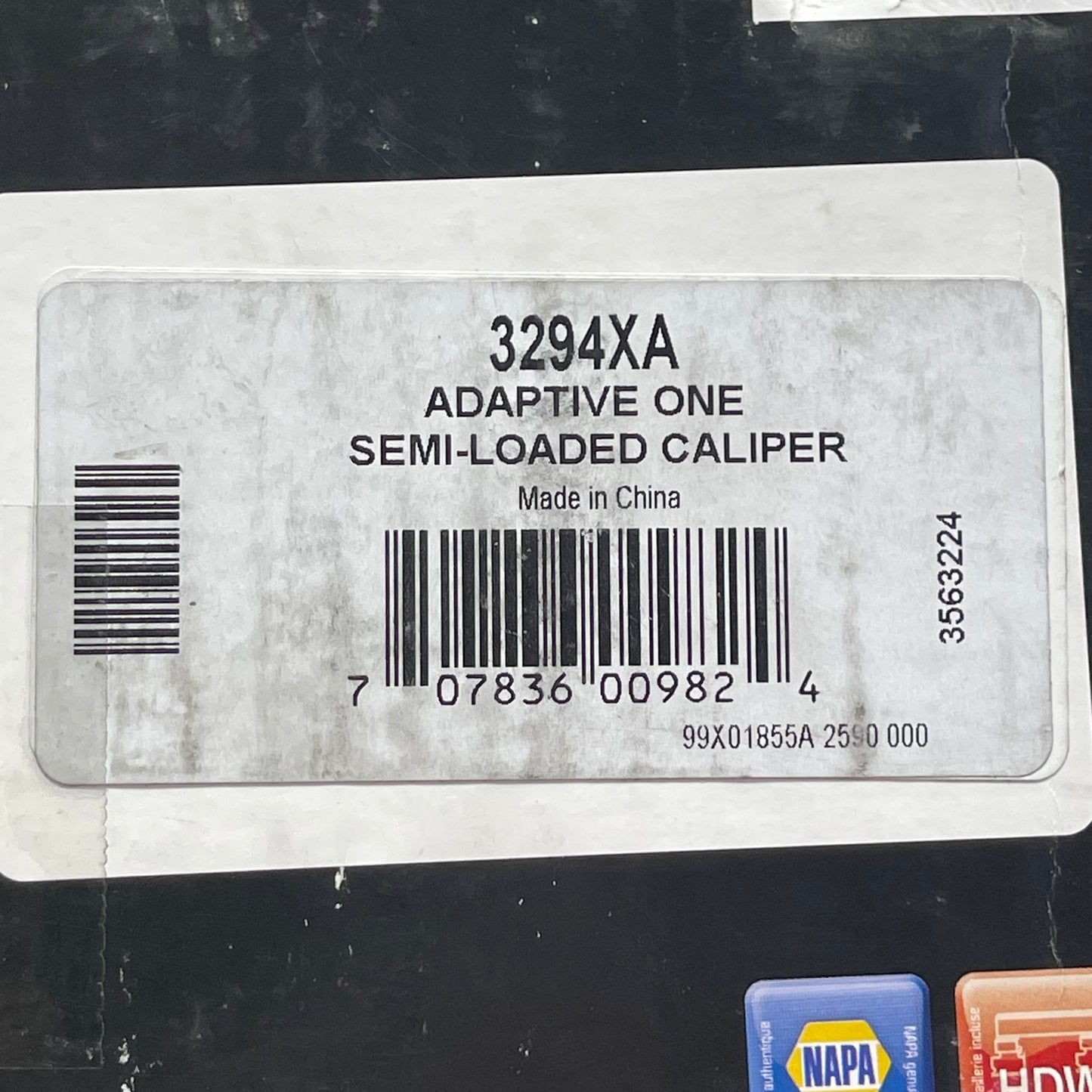 NAPA ADAPTIVE ONE Semi-Loaded Caliper, Single Piston Floating Black 3294XA