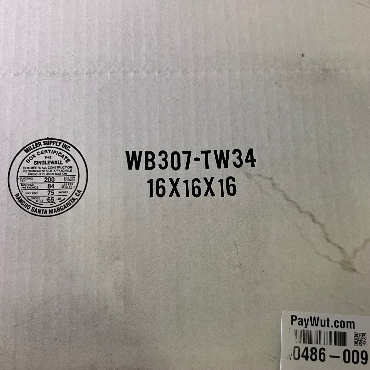 ZA@ Pallet of White Boxes Sz 16 x 16 x 16