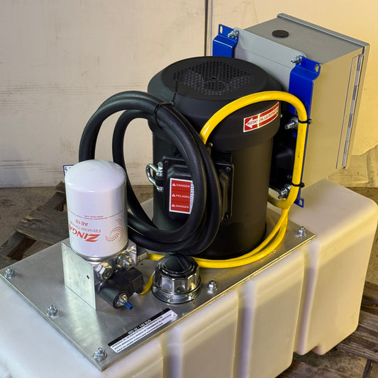 VESTIL Three Phase Asynchronous Motor For Loading Docks 6.5HP Capacity 6000 Lbs 208/230V 32"L x 13"W x 28"H Black & White N184T-4A