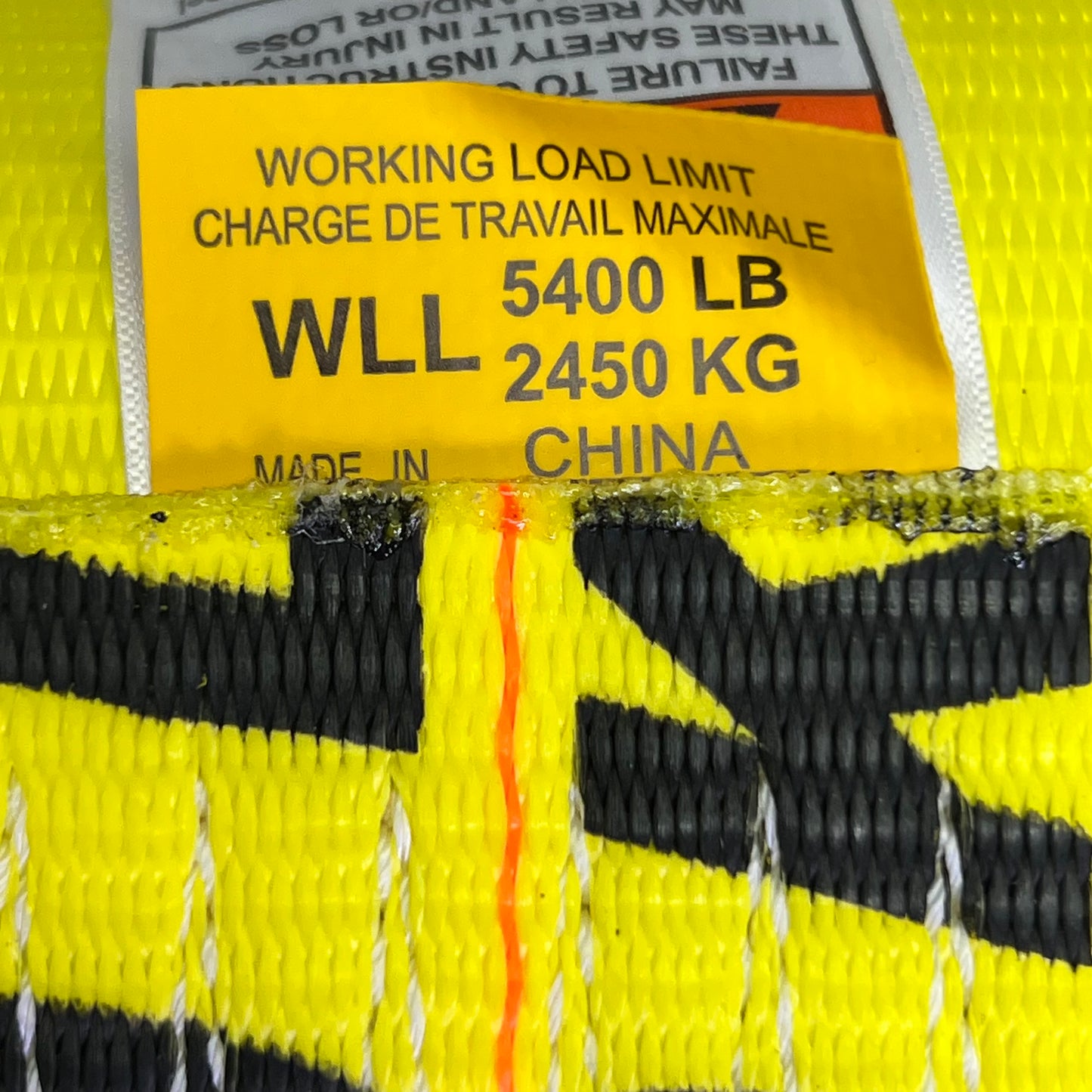 ANCRA CARGO Twisted Loop Strap Sz 4" x 30', Yellow 43795-13-30