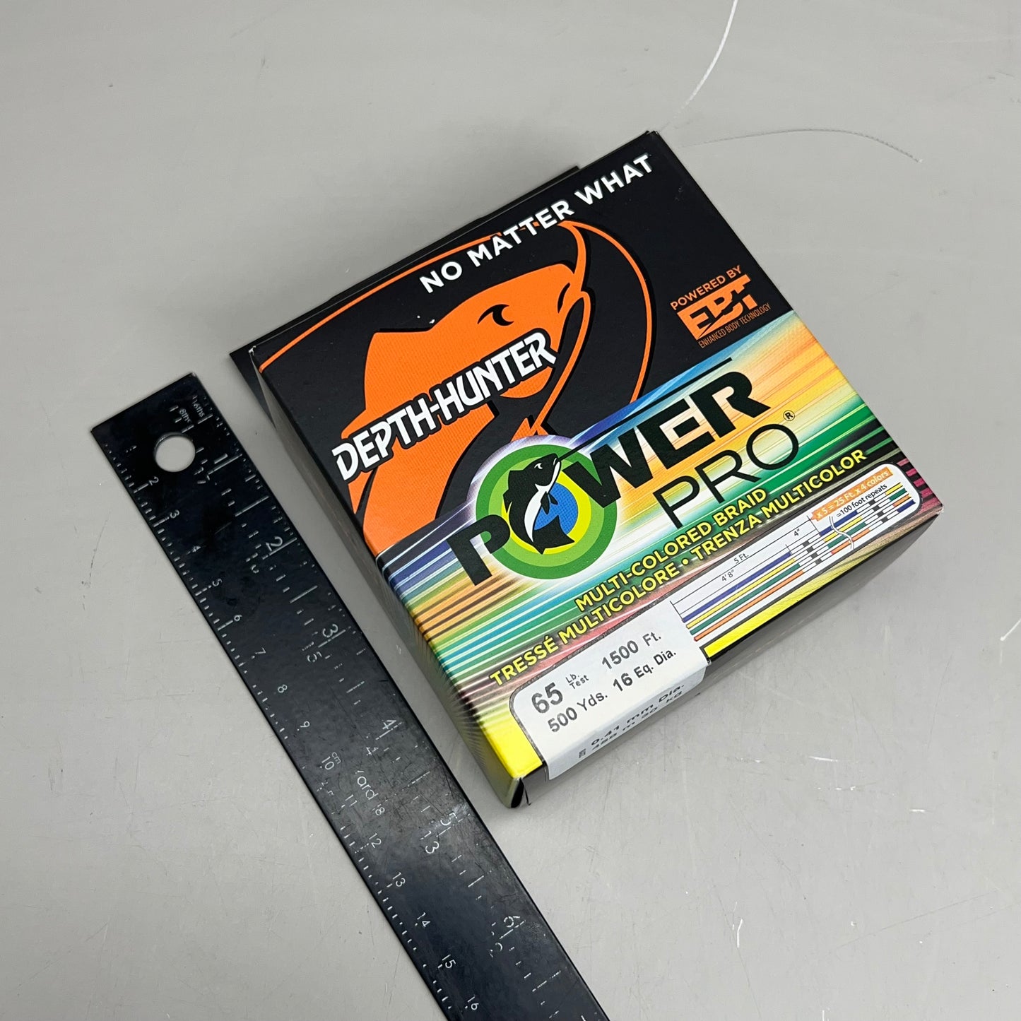 POWER PRO Microfilament Braided Fishing Line 65lbsx1500FT Multicolor 21100650500