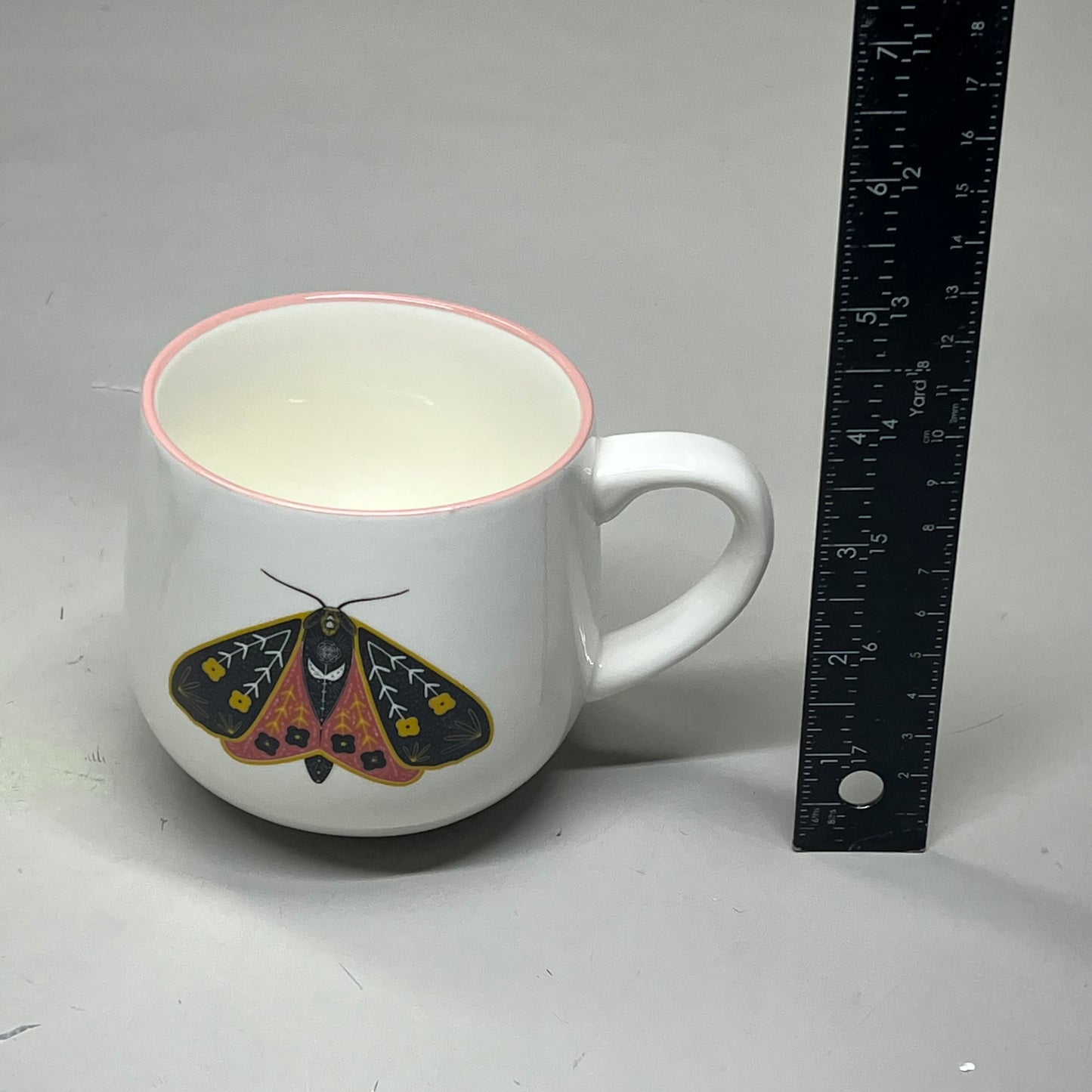 CREATIVE CO-OP Set Of 4 Stoneware Mug W/ Insect Design 4 Styles 12 Oz DF7216A