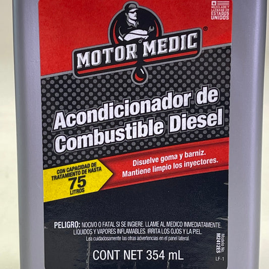 MOTOR MEDIC (12 PACK) Diesel Fuel Conditioner Gunk 12 oz (Treats 20 gal) Grey M2412