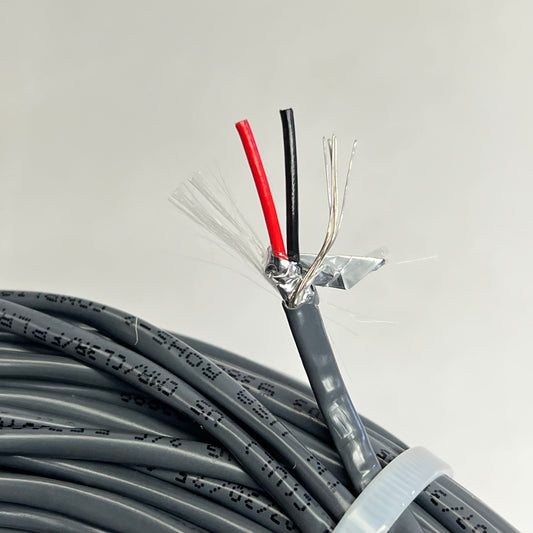 Nonplenum Multi-conductor Cable 18/2 AWG 0.17"OD 300 VAC 100' Grey 952140609-100
