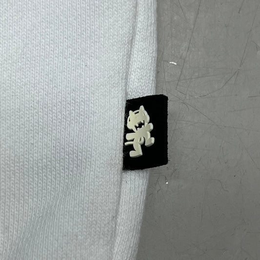 MONSTERCAT Synch Waist Hooded Pull Over Logo Hoodie Men's Sz M White/Black