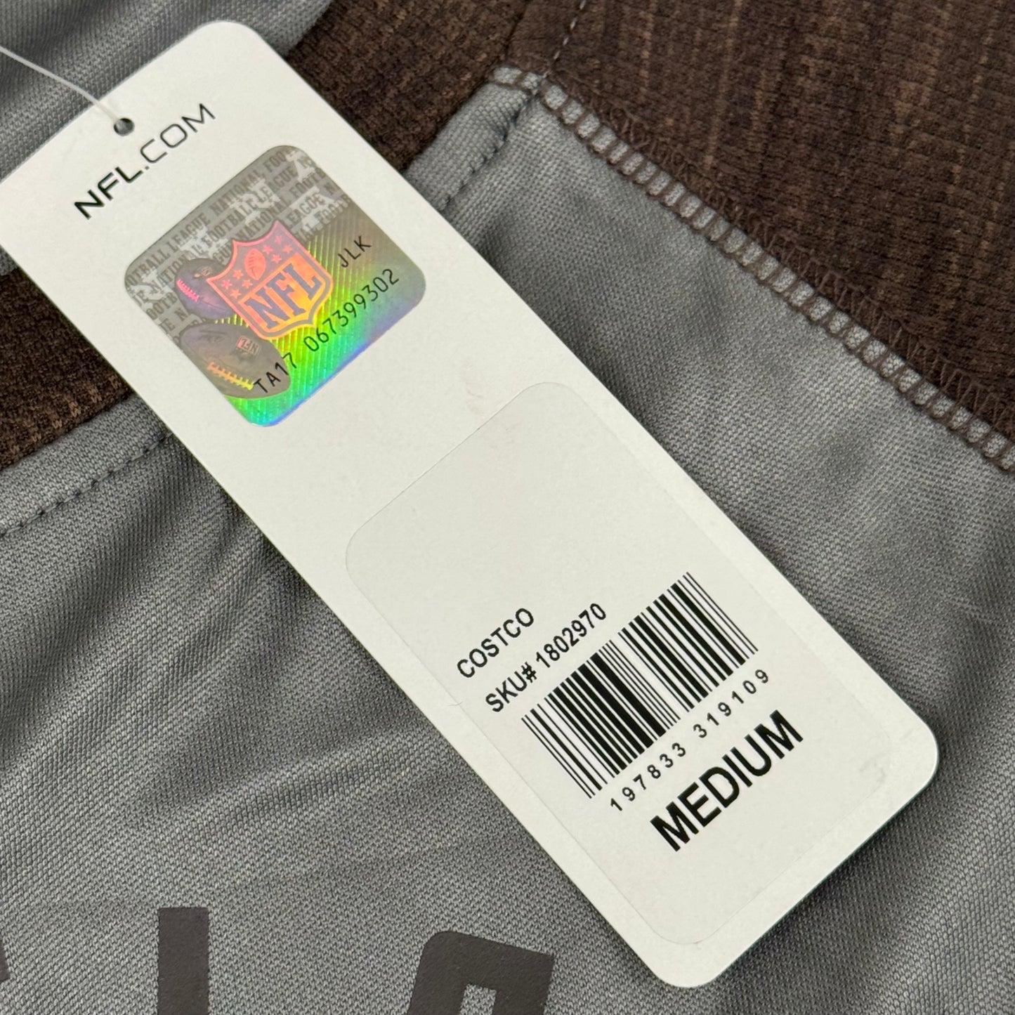 NFL Cleveland Browns Long Sleeve Shirt M Brown/Grey 1802970 Established 1946