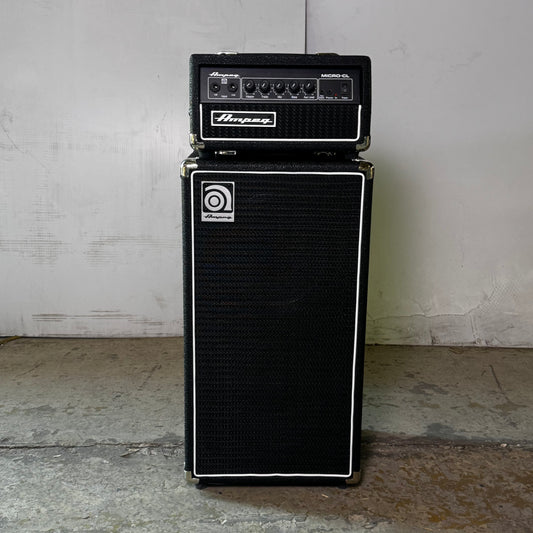 AMPEG Micro-CL 100 Watt Bass Stack 2x10" Cabinet 3 Band EQ MICRO-CL&MC-210E