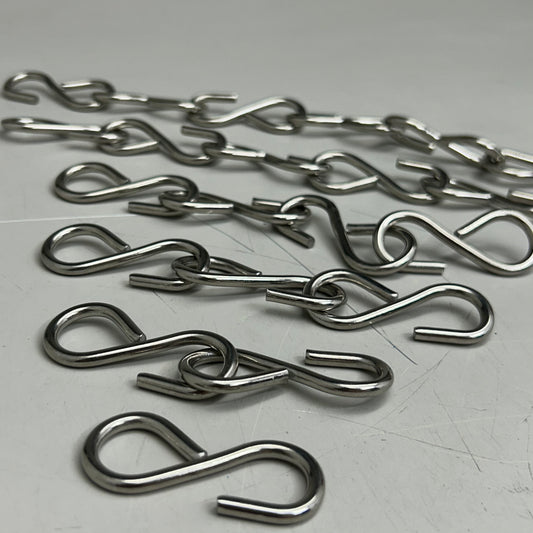 (1 Bag, 300 PCS) Heavy-Duty Stainless Steel S-Hooks For Swings,Hammocks, Tent Setting ETC 2" Overall Length