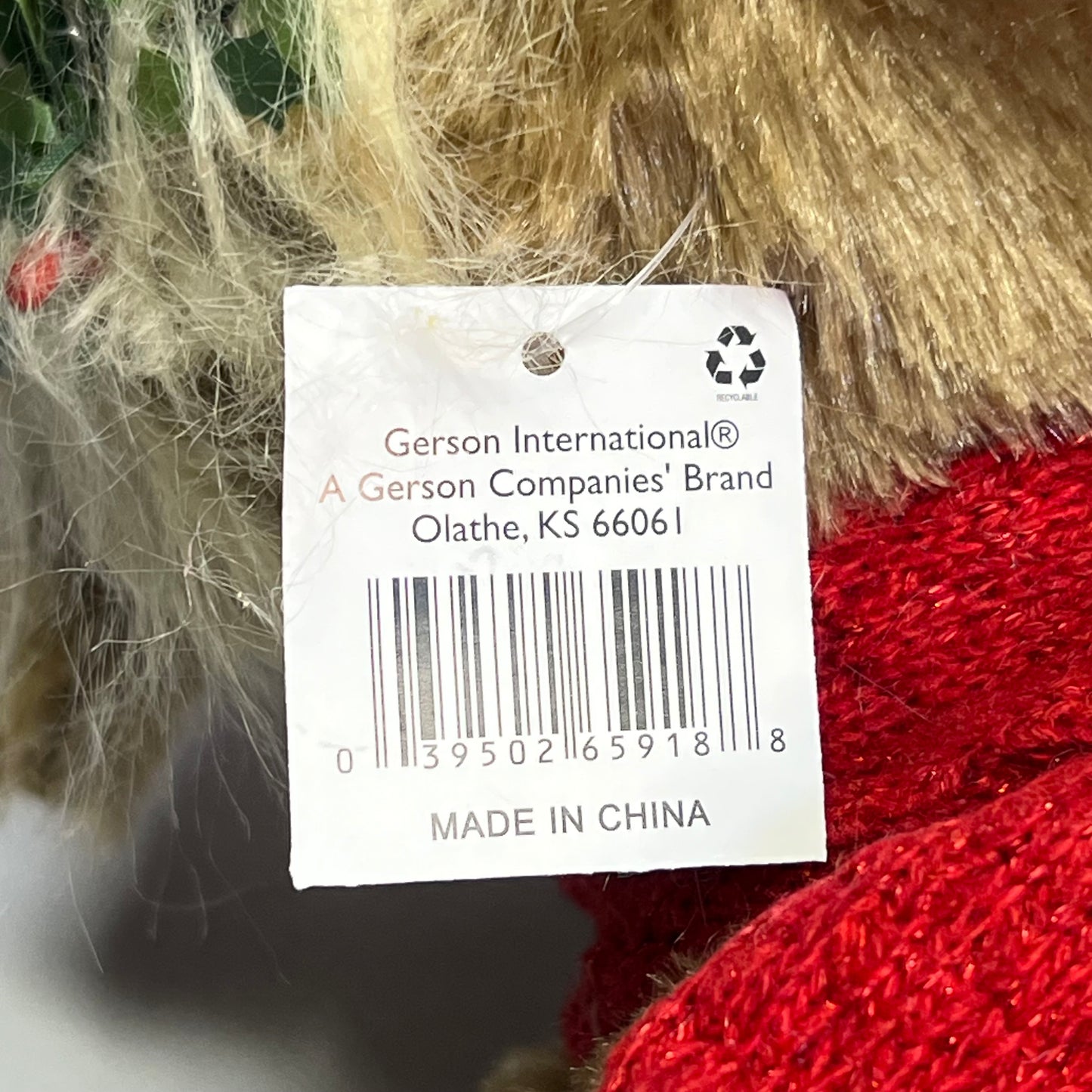 GERSON Plush Holiday Highland Cow Shelf Sitter 24" Light Brown 2801210