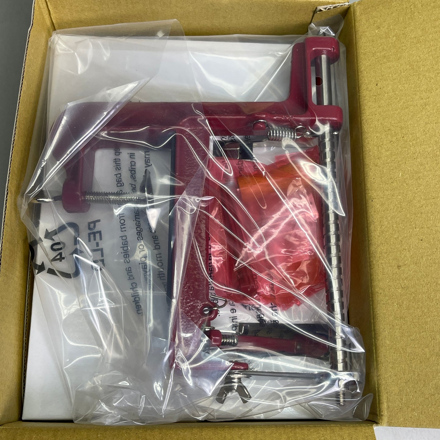 ZA@ AMCO Cast Iron Clamp Apple Peeler Corer Slicer Potatoes Red A501 628401