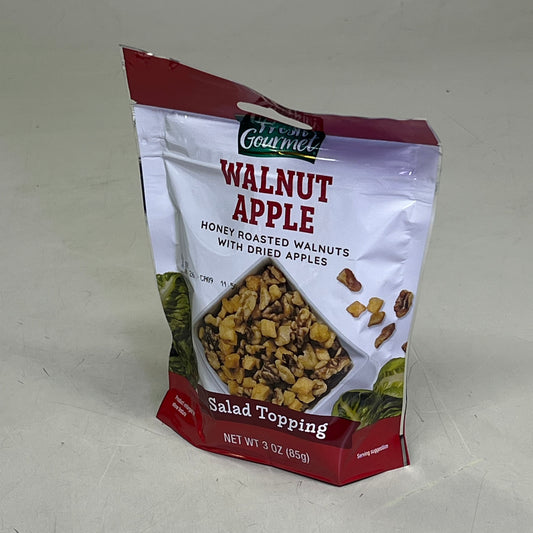 FRESH GOURMET (9 PACK) Honey Roasted Walnut & Dried Apple Topping 3 oz BB 01/26