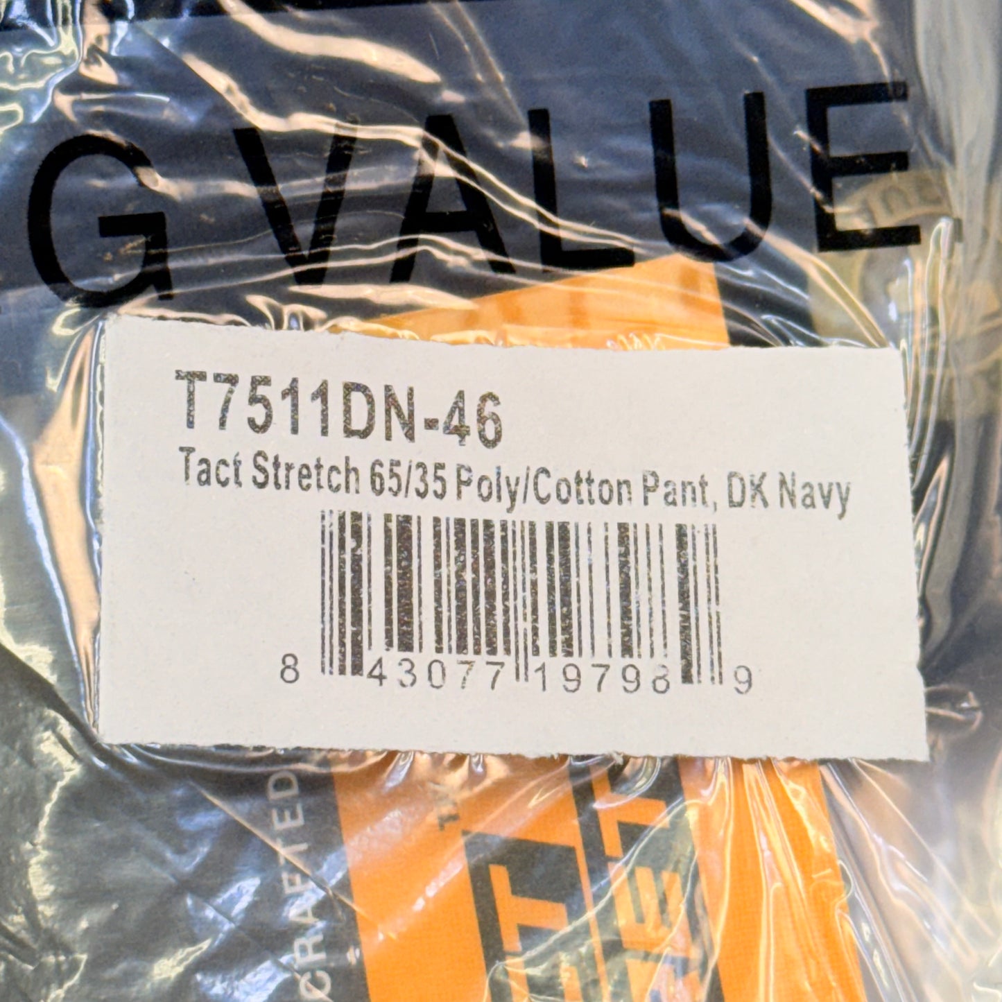 TACT SQUAD Tact Stretch Mini Ripstop Trouser Poly/Cotton Men's Sz 46 Dk Navy T7511