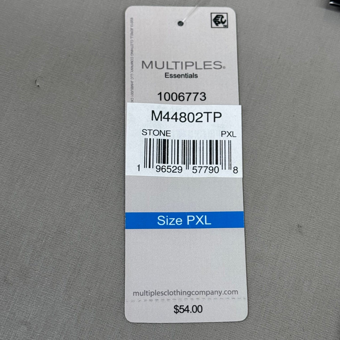 MULTIPLES Zippered Cowl Neck Top Petite Women's Sz PXL Stone M44802TP