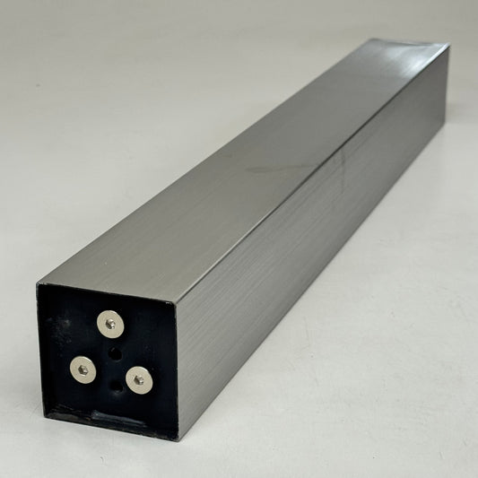 PERFORMANCE FURNISHINGS Square Conference Table Posts Brushed Metal PLTBTB32-B