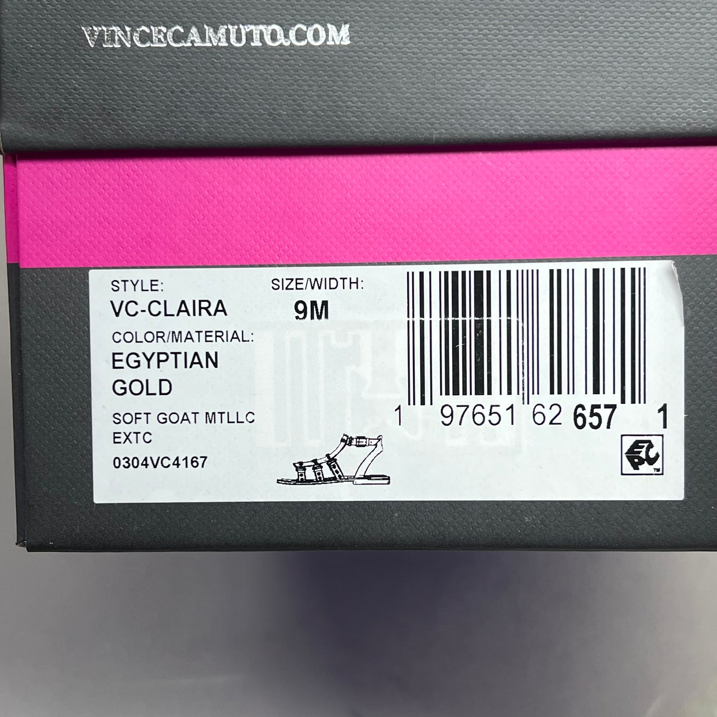 VINCE CAMUTO Leather Studded Gladiator Sandals Women's Sz 9M Egyptian Gold