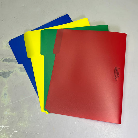 SMEAD (24 PACK) Poly File Folders 9-1/2" x 11-1/2" Assorted Colors 10500