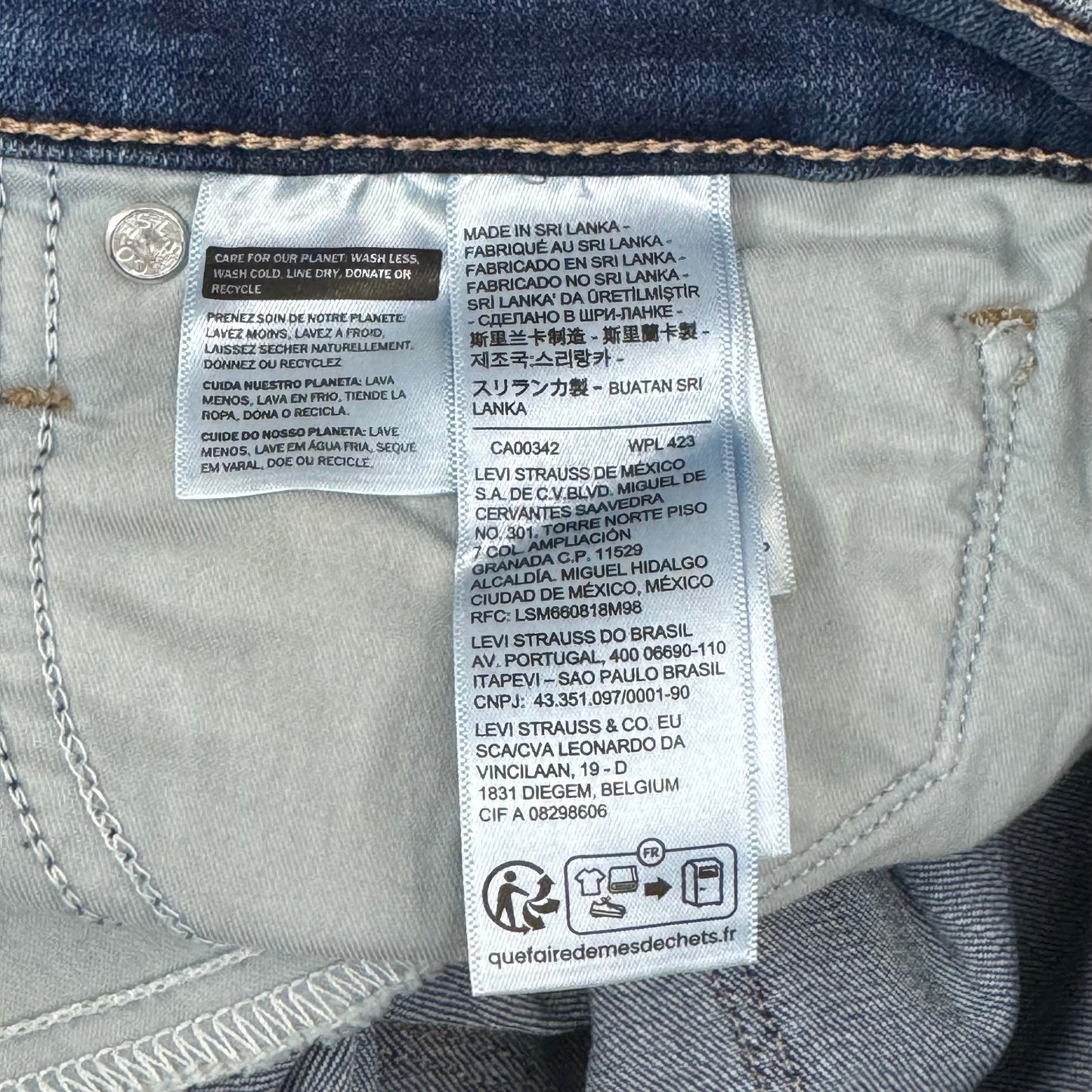 LEVI'S 311 Shaping Skinny Stellar Stretch Mid Rise Women's Sz 27x28 Lapis Gallop