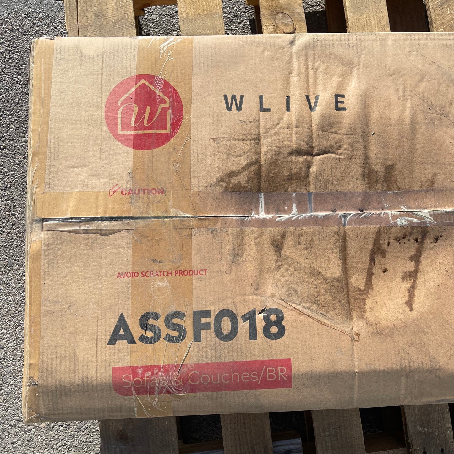 ZA@ Pallet of WLIVE Upholstered Loveseat w/ Extra Parts ASSF018BR (AS-IS)