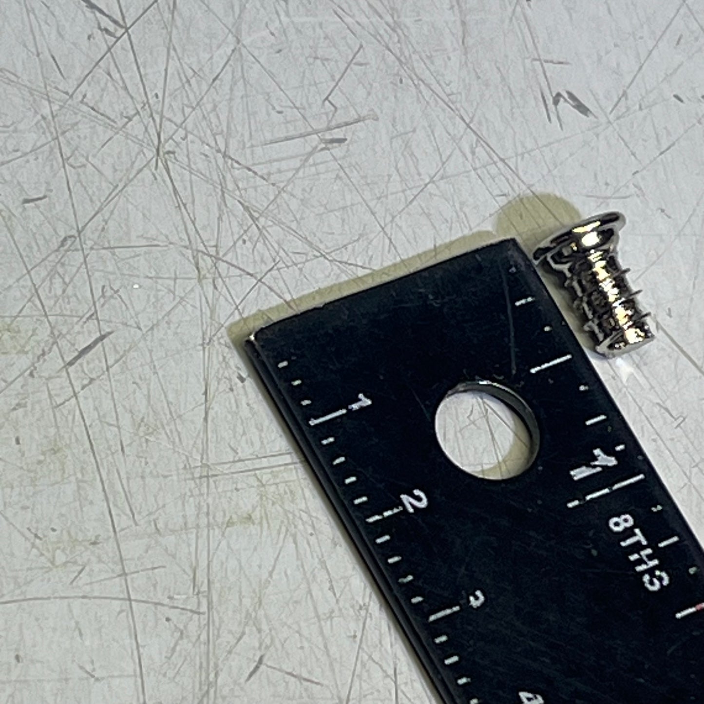 ZA@ (LOT OF 2) Hardware Adjustable Shelving Studs & Philip Head Chubby Screws Chrome