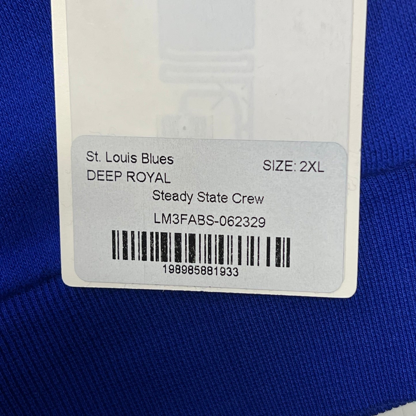 LULULEMON St. Louis Blues Steady State College Crewneck Men's Sz 2XL Cobalt Blue