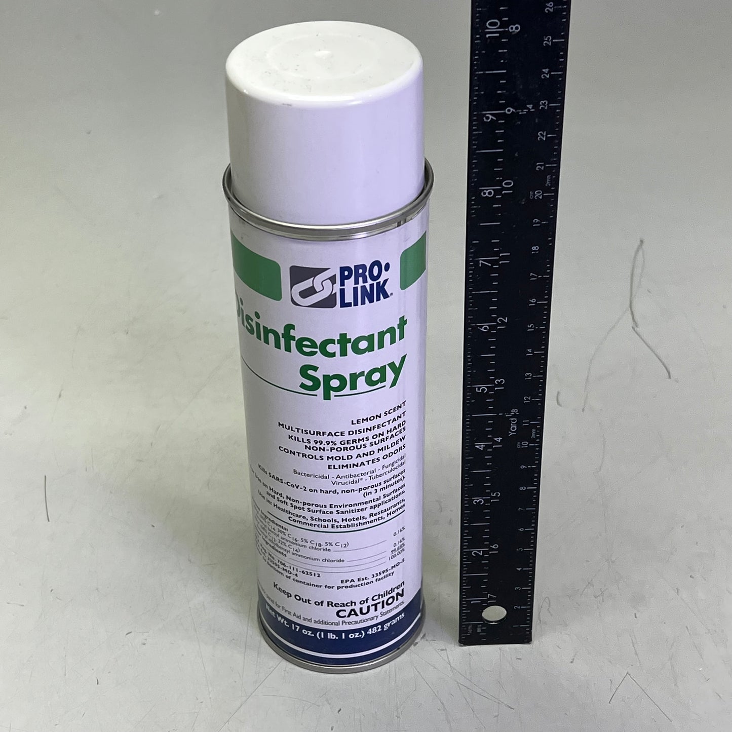 PRO LINK (2 PACK) Disinfectant Spray Multi Surface Disinfectant Lemon Scent 17oz