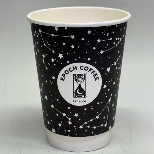 EPOCH COFFEE (500 Cups) Coffee Cups 12 oz Black PO-AN1816