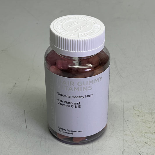 HELLO LOVELY (2 PACK, 30 SERVINGS EACH) Gummy Hair Vitamins 60 Tablets BB 03/27