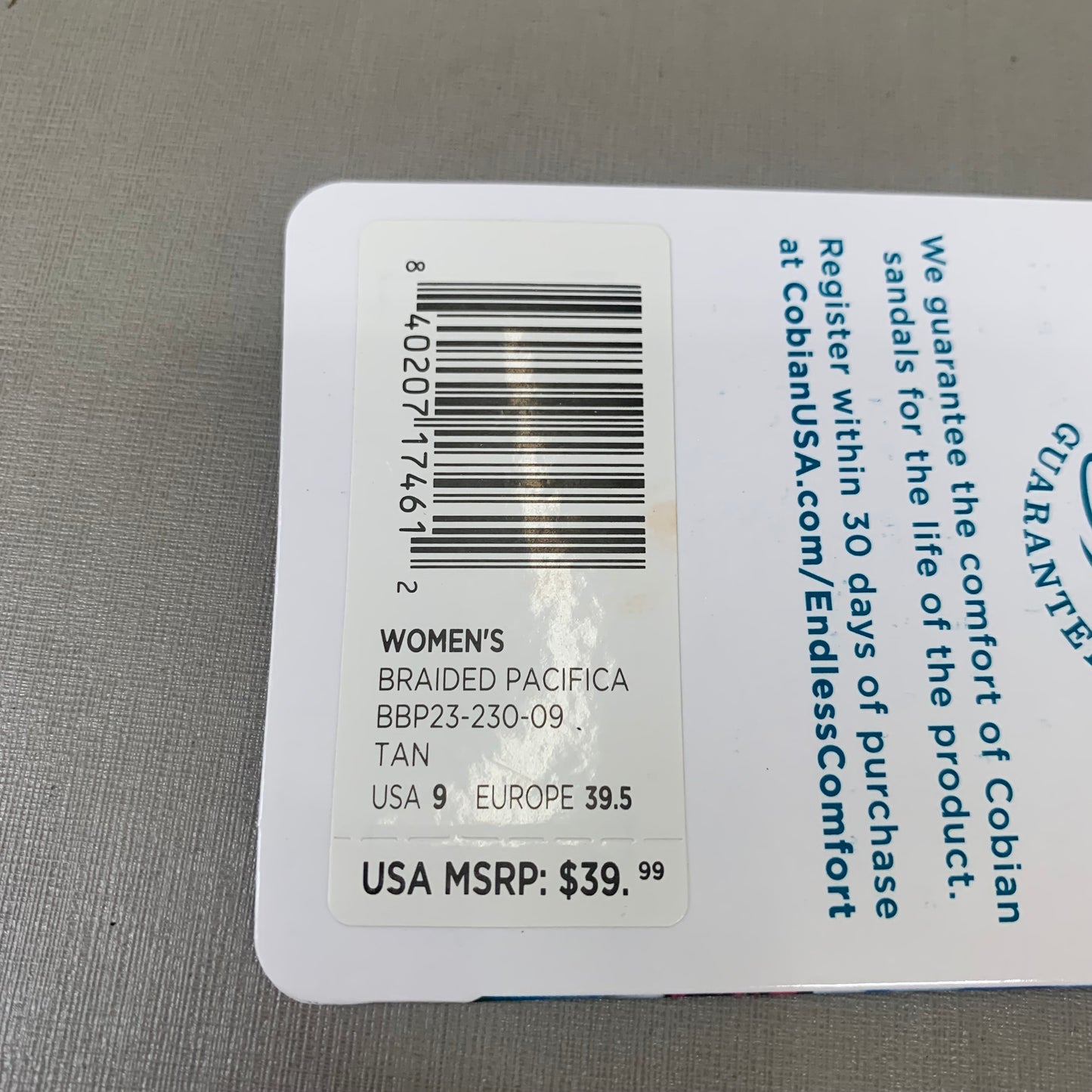 COBIAN Braided Pacifica Sandals Women's SZ 9, EU 41 TAN BBP23-230-9