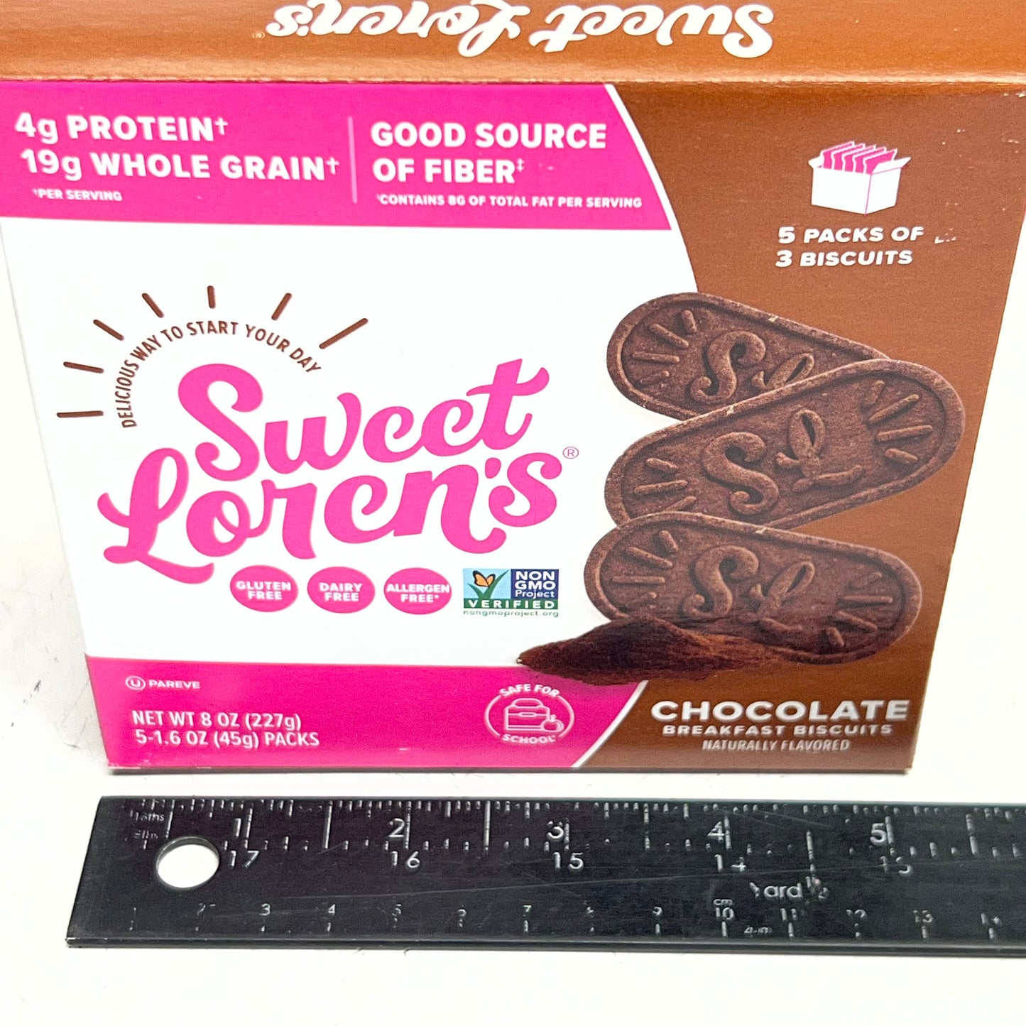 SWEET LOREN'S (2 PACK of 5) Chocolate Breakfast Biscuits 1.6 oz BB 12/26