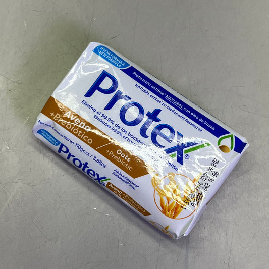 PROTEX (12 PACK) Oats & Flaxseed Oil +Prebiotic Natural Antibac Bar Soap 3.88oz