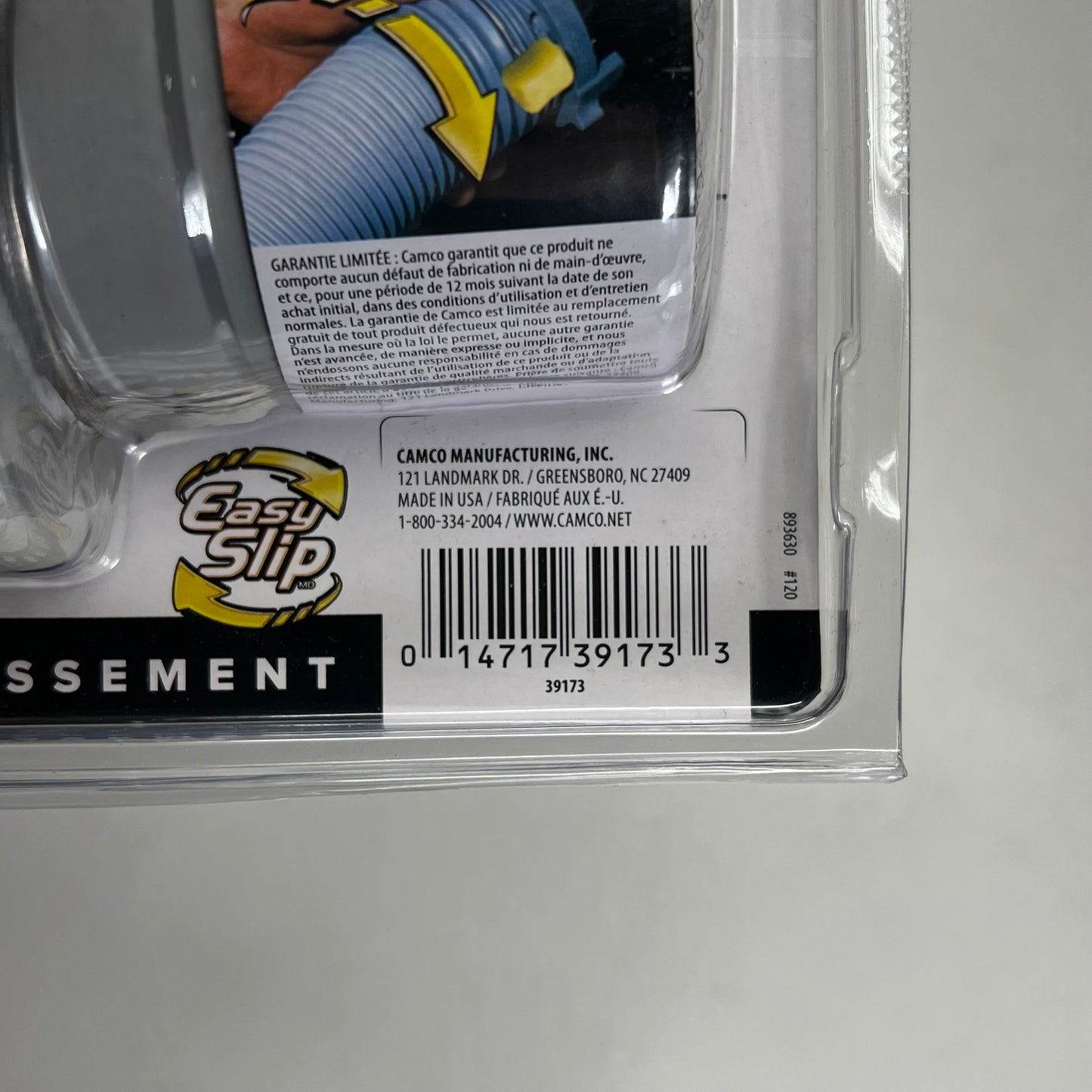 CAMCO (2 PACK) Easy Slip Straight Hose Adapter W/ Slip Lock Grey/Yellow 39173
